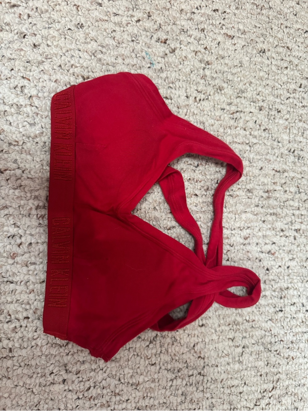 Calvin Klein Red Seamless Bralette with Logo Band